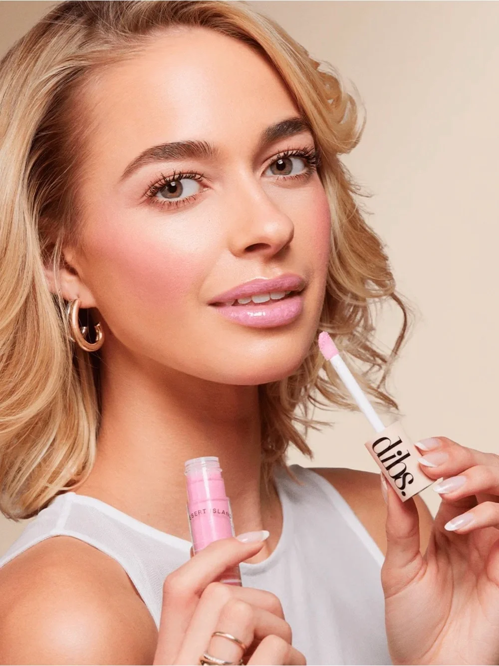 Dibs Go To Glossy Balm Italian Soda - Pink Milkshake Shimmer